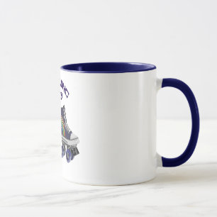 Kundenspezifisches Retro Regenbogen-Rollen-Skaten Tasse