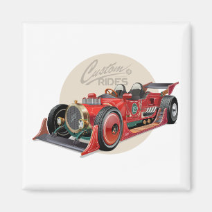 Kundenspezifisches Retro-Rennwagenkonzept Magnet