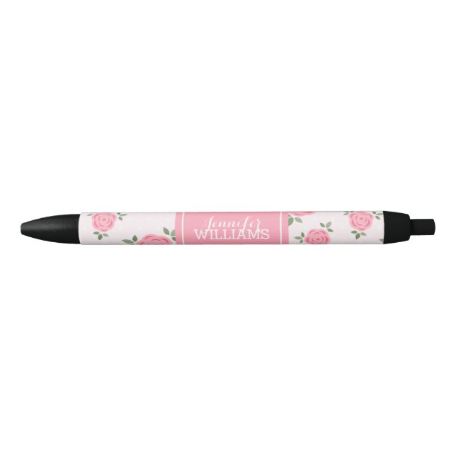 Kundenspezifisches rosa Blumen Kugelschreiber (Vorderseite)