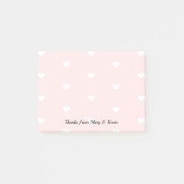 Kundenspezifisches rosa Herz-Muster-romantische Post-it Klebezettel