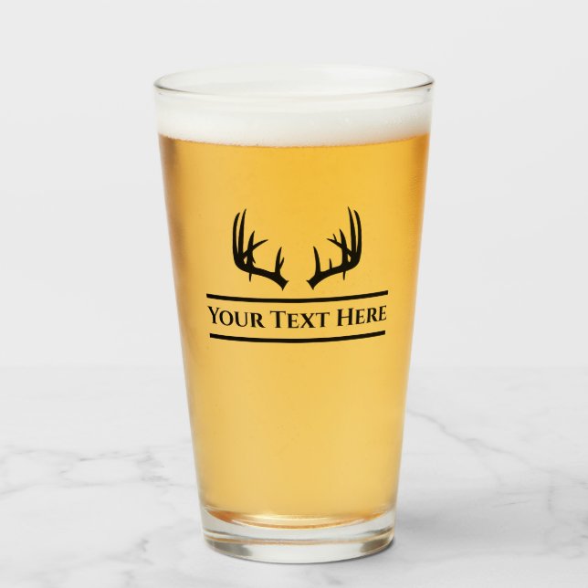 Kundenspezifisches Rotwild-Jagd-Bier-Glas Tumblr Glas (Vorne (Gefüllt))