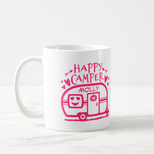 Kundenspezifisches rustikales Campings-glückliche Kaffeetasse