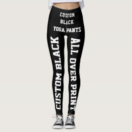 Kundenspezifisches SCHWARZES GANZ ÜBER Leggings