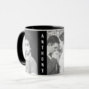 Kundenspezifisches Schwarzweiss-vertica Foto und Tasse