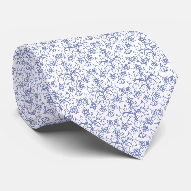 Kundenspezifisches Singrün-Blau auf weißem Krawatte (Gerollt)