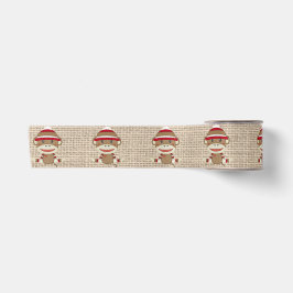Kundenspezifisches Socken-Affe-Babyparty-Geschenk Satinband