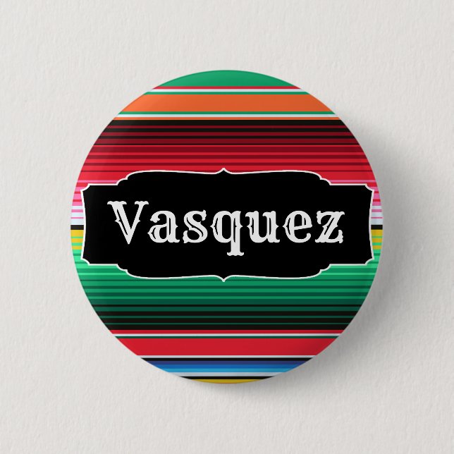 Kundenspezifisches Spanisch Serape mexikanisches Button (Vorderseite)