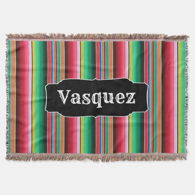 Kundenspezifisches Spanisch Serape mexikanisches Decke (Vorderseite)