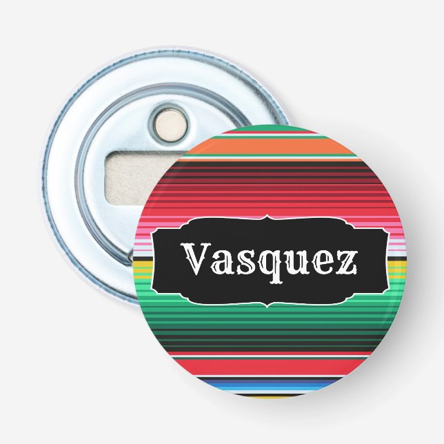 Kundenspezifisches Spanisch Serape mexikanisches Flaschenöffner (Vorderseite)