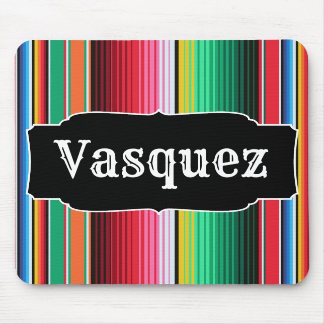 Kundenspezifisches Spanisch Serape mexikanisches Mousepad (Vorne)