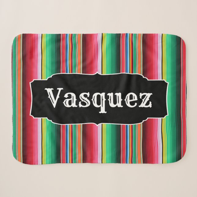 Kundenspezifisches Spanisch Serape mexikanisches Sherpadecke (Vorderseite (Horizontal))