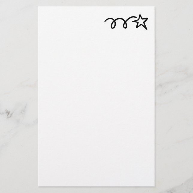Kundenspezifisches Sternschnuppenbriefpapierpapier Briefpapier (Vorderseite)
