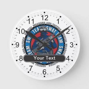 Kundenspezifisches SWAT-Team Runde Wanduhr