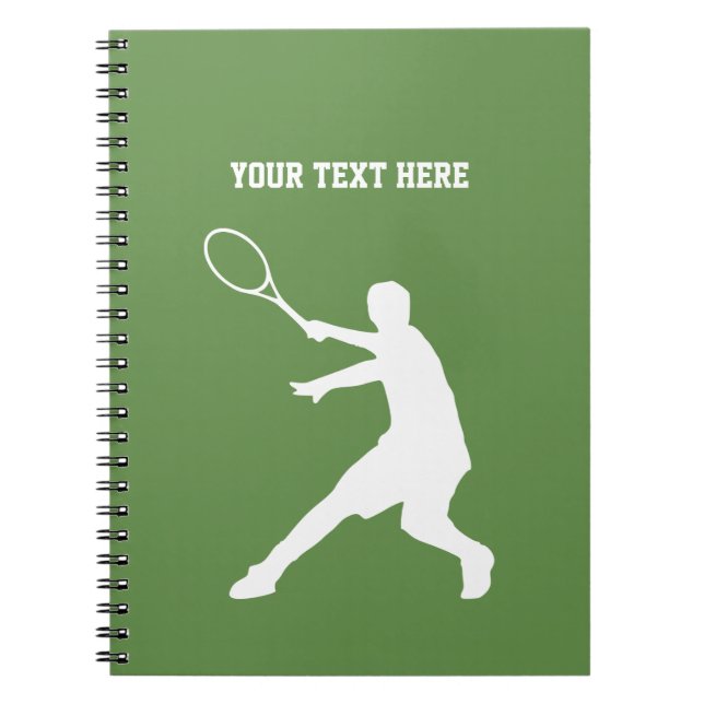 Kundenspezifisches Tennisanmerkungsbuchgeschenk Notizblock (Vorderseite)