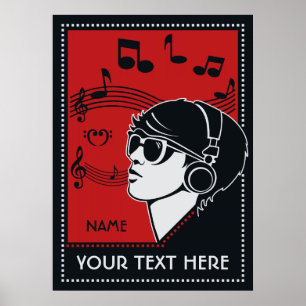 Kundenspezifisches Text-Kunst-Deko-Musik-Plakat Poster