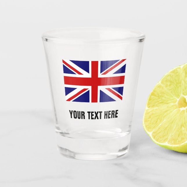 Kundenspezifisches trinkendes Party der britischen Schnapsglas (Vorderseite)
