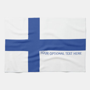 Kundenspezifisches Tuch der finnischen Flagge Hand