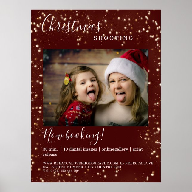 Kundenspezifisches Weihnachtslicht-Foto-Poster Poster (Vorne)