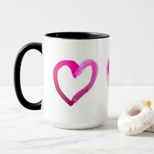 Kundenspezifisches Weiß 15 Unze-Wecker-Herz-Tasse Tasse