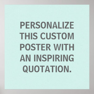 Kundenspezifisches Zitat, personalisiert, Poster