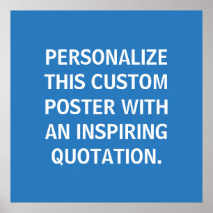 Kundenspezifisches Zitat-Plakat, inspirierend, Poster