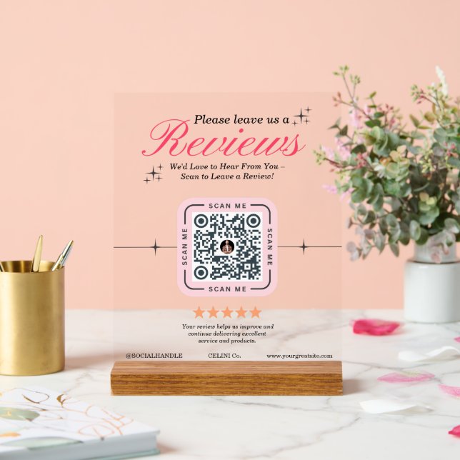 Kundenübersicht Benutzerdefiniert - rosa Feminine  Acrylschild (Hochzeit)