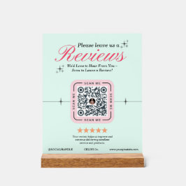 Kundenübersicht Custom - Green Feminine QR Code Acrylschild