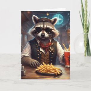 Kundenwertschätzung Raccoon Biker Bar Stammgast Karte