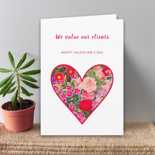Kundenwertschätzung Valentinstag für Geschäftsdank Karte