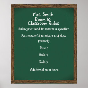 KUNDENZÄHLBARES Chalkboard-Poster im Klassenzimmer Poster