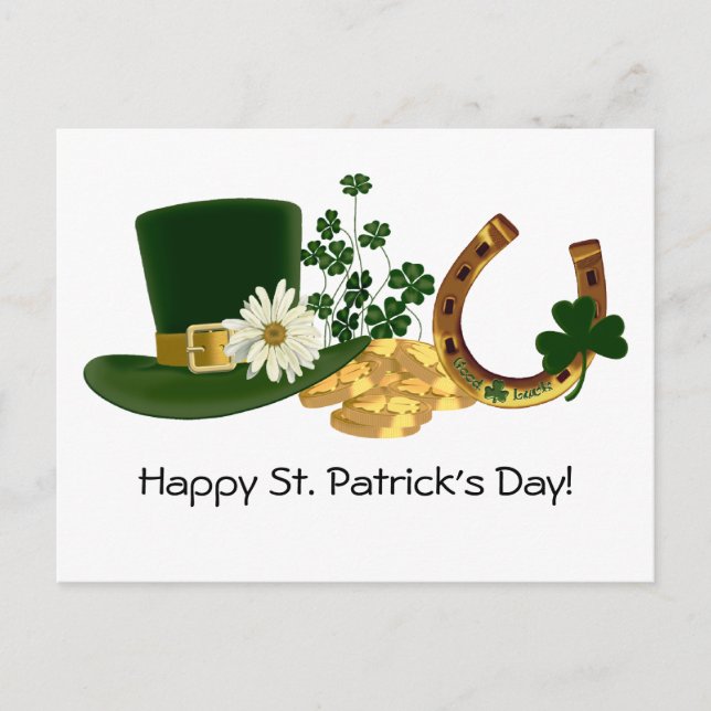 KUNDENZÄHLBARES St. Patrick's Day Design Postkarte (Vorderseite)
