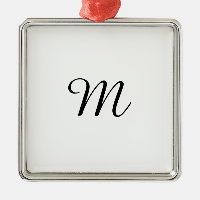 KUNDENZUNEHMENDER KUNSTSTOM ZOLLT MONOGRAMM WEISS SILBERNES ORNAMENT (Vorne)