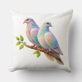 Kundewurfpillow mit zwei Tauben Kissen