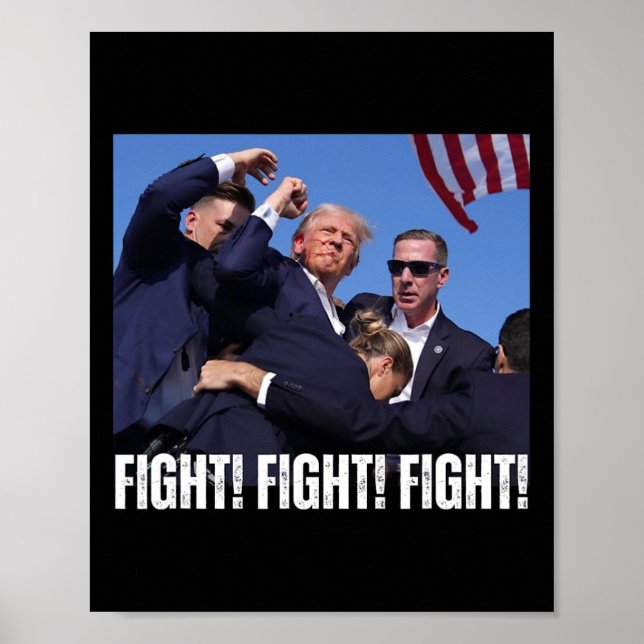 Kundgebung Kämpfen T-Shirt - Trumpf Kundgebung Käm Poster (Vorne)