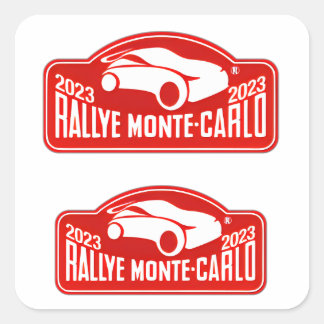 Kundgebung Monte-Carlo Rallye Monte Carlo Quadratischer Aufkleber