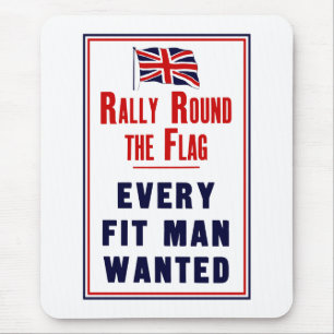 Kundgebung rund um die Flagge ~ Jeder Gewollt Fit- Mousepad