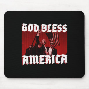 Kundgebung schießt Gott segne Amerika 2024 Mousepad