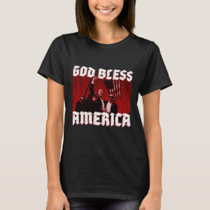 Kundgebung schießt Gott segne Amerika 2024 T-Shirt