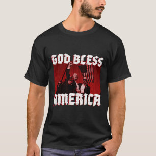 Kundgebung schießt Gott segne Amerika 2024 T-Shirt
