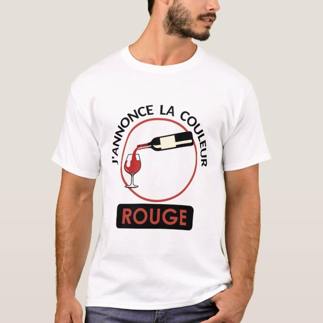 kündigt Farbe Rotwein Humor T-Shirt (Vorderseite)