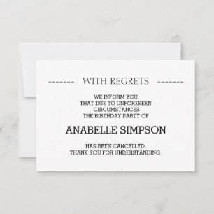 Kündigungskarten für Geburtstagsparty Ankündigung