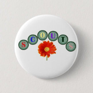 Kundschaftender Blumenknopf Button