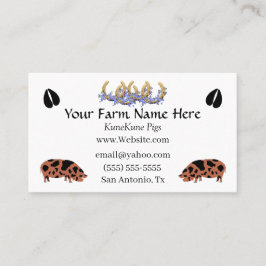 KuneKune Pig Business Card Visitenkarte