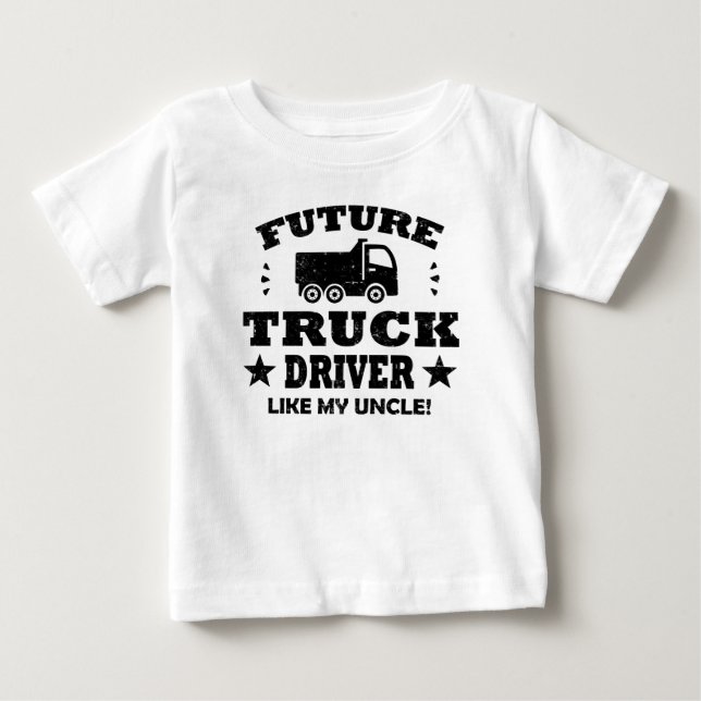 KÜNFTIGE FAHRERIN WIE MEIN ONKEL! BABY T-SHIRT (Vorderseite)