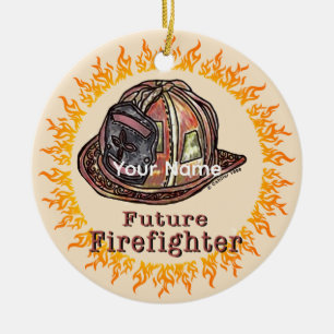 Künftige Feuerwehrhelmschmuck Keramik Ornament