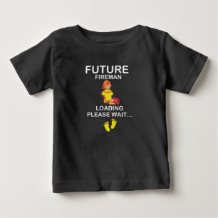 Künftige Feuerwehrlade Bitte warten...,Feuerwehrha Baby T-shirt