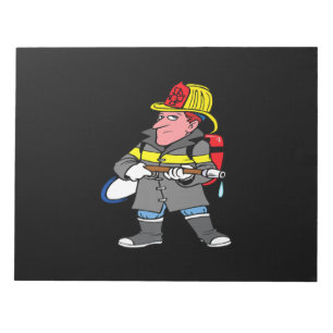 Künftige Feuerwehrschläuche Jacket & Helm Rescue Notizblock