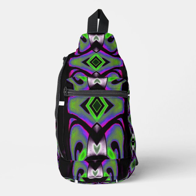 Künftige Formen Light Totem Neon Prism Crossbody Bag (Vorderseite)