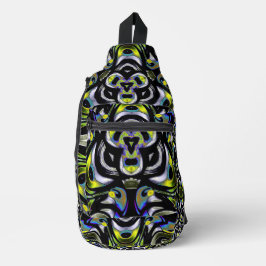 Künftige Formen Metallisches Gelbes Prism Crossbody Bag