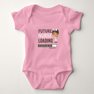 Künftige Krankenpflege pink lustig machen Ihr eige Baby Strampler